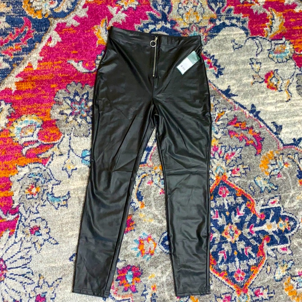 Pleather Black Pants